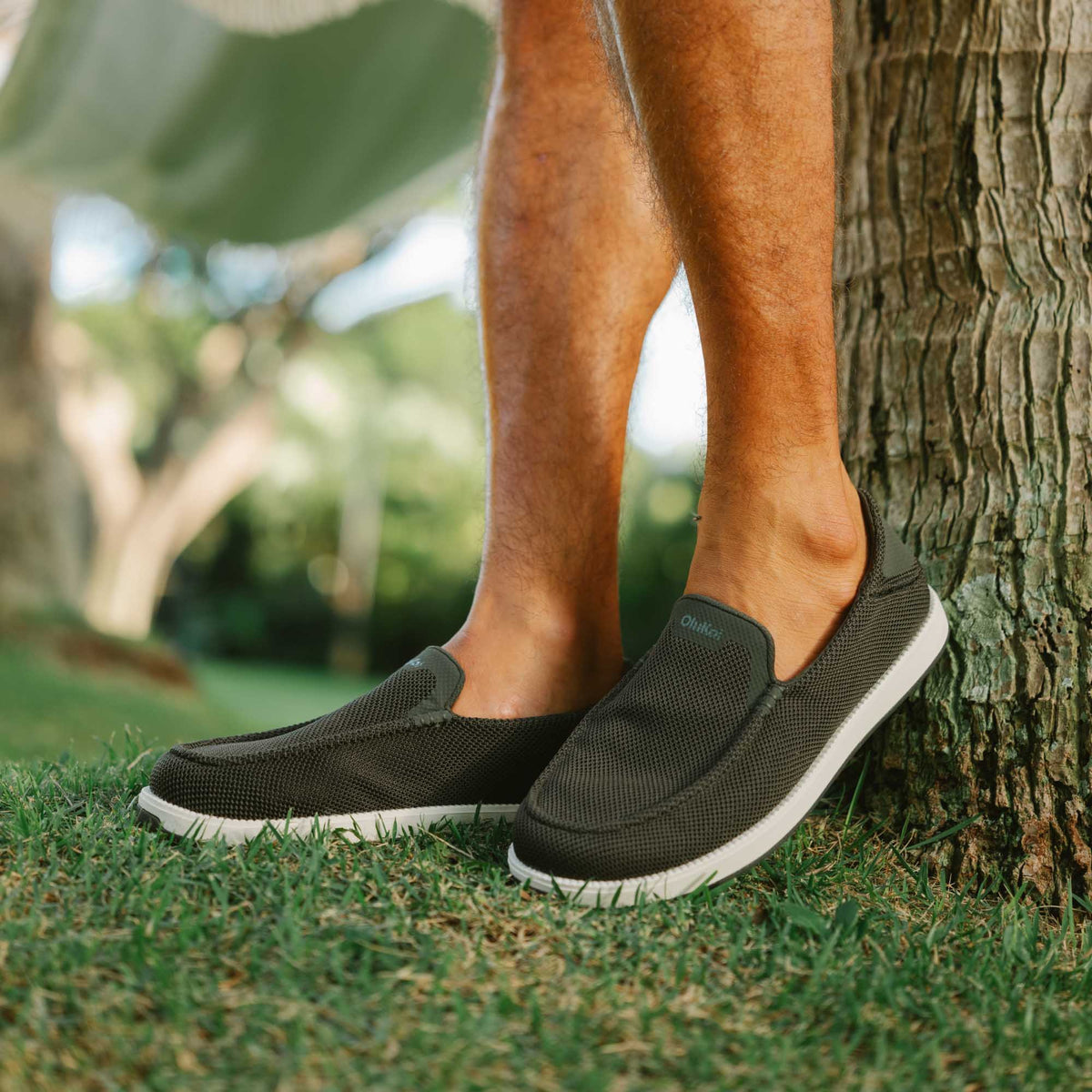 OluKai Exclusive - Kākaha Mesh Men‘s Slip-On Shoes - Nori