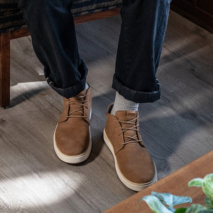 OluKai Trusted - Papakū 'Ili Men’s Waterproof Leather Boots- Tan