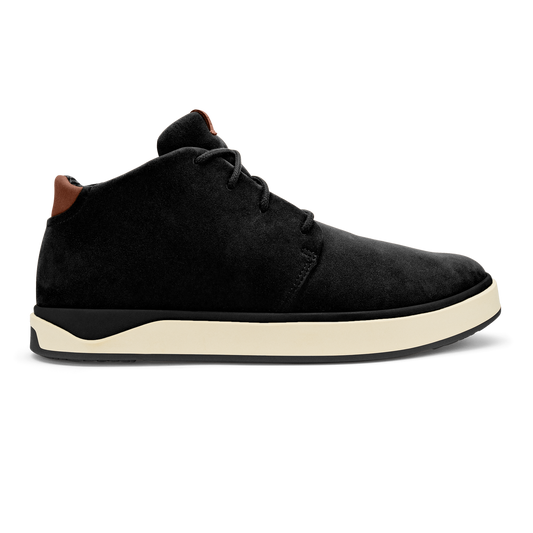 OluKai New - Papakū 'Ili Men’s Waterproof Leather Boots- Black