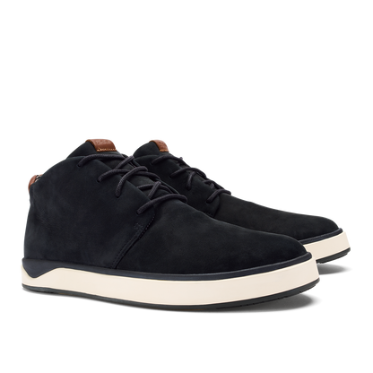 OluKai New - Papakū 'Ili Men’s Waterproof Leather Boots- Black