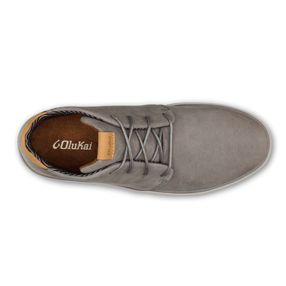 OluKai Everyday - Papakū 'Ili Men’s Waterproof Leather Boots- Graphite