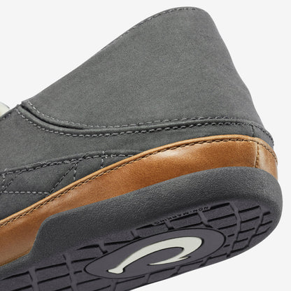 OluKai Recommended - Hanohano Men’s Waxed Canvas Slippers - Dark Shadow
