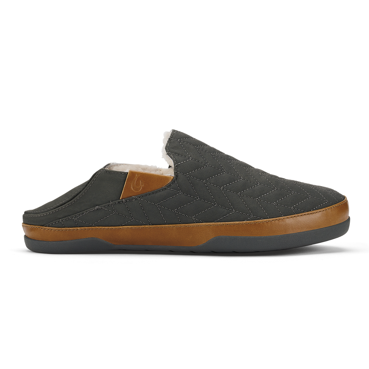 OluKai Recommended - Hanohano Men’s Waxed Canvas Slippers - Dark Shadow