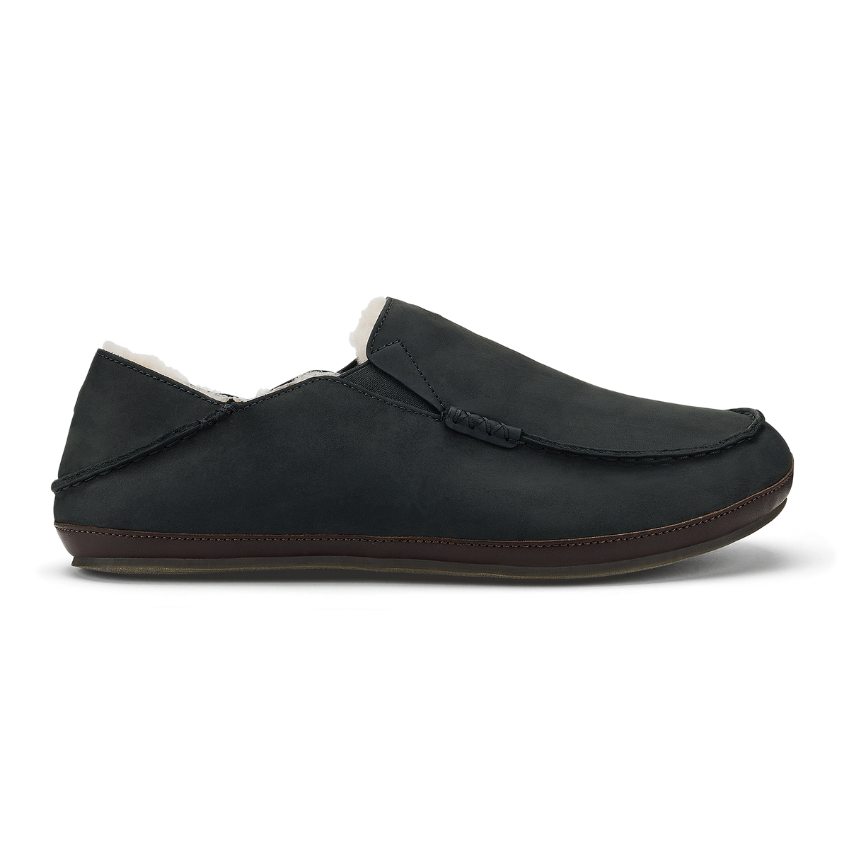 OluKai Classic - Moloā Slipper - Black / Dk Java