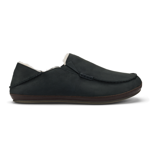 OluKai Classic - Moloā Slipper - Black / Dk Java
