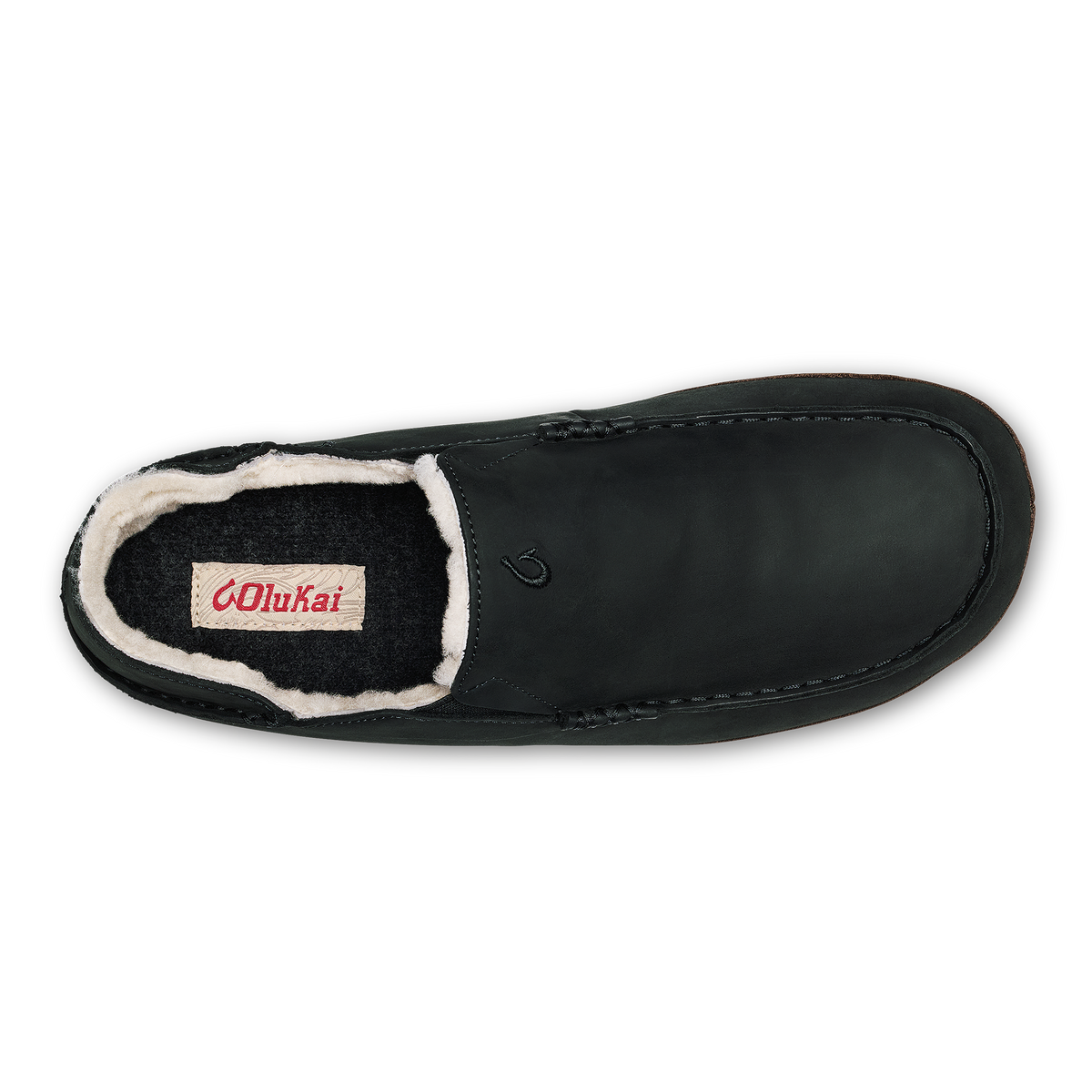 OluKai Classic - Moloā Slipper - Black / Dk Java