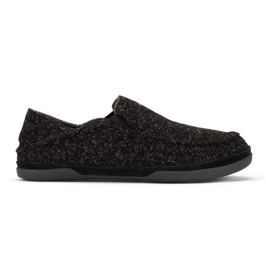 OluKai Discount - Moloā Hulu Men’s Wool Slippers - Black