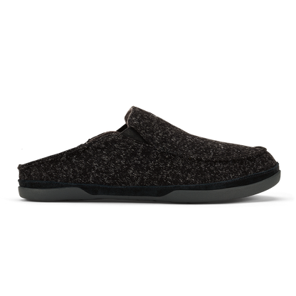 OluKai Discount - Moloā Hulu Men’s Wool Slippers - Black