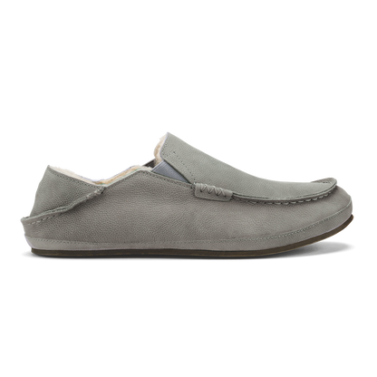 OluKai Essential - Moloā Men's Leather Slippers - Kona Coffee