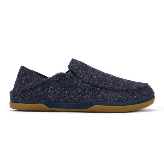 OluKai Everyday - Moloā Hulu Men’s Wool Slippers - Trench Blue