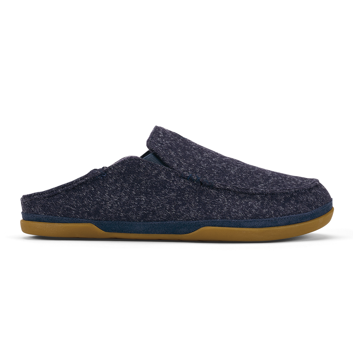 OluKai Everyday - Moloā Hulu Men’s Wool Slippers - Trench Blue