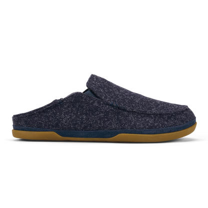 OluKai Everyday - Moloā Hulu Men’s Wool Slippers - Trench Blue