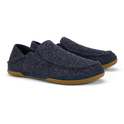 OluKai Everyday - Moloā Hulu Men’s Wool Slippers - Trench Blue