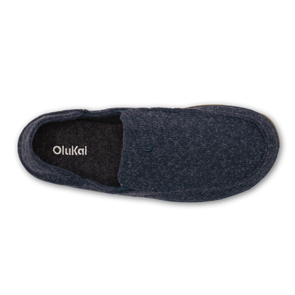OluKai Everyday - Moloā Hulu Men’s Wool Slippers - Trench Blue