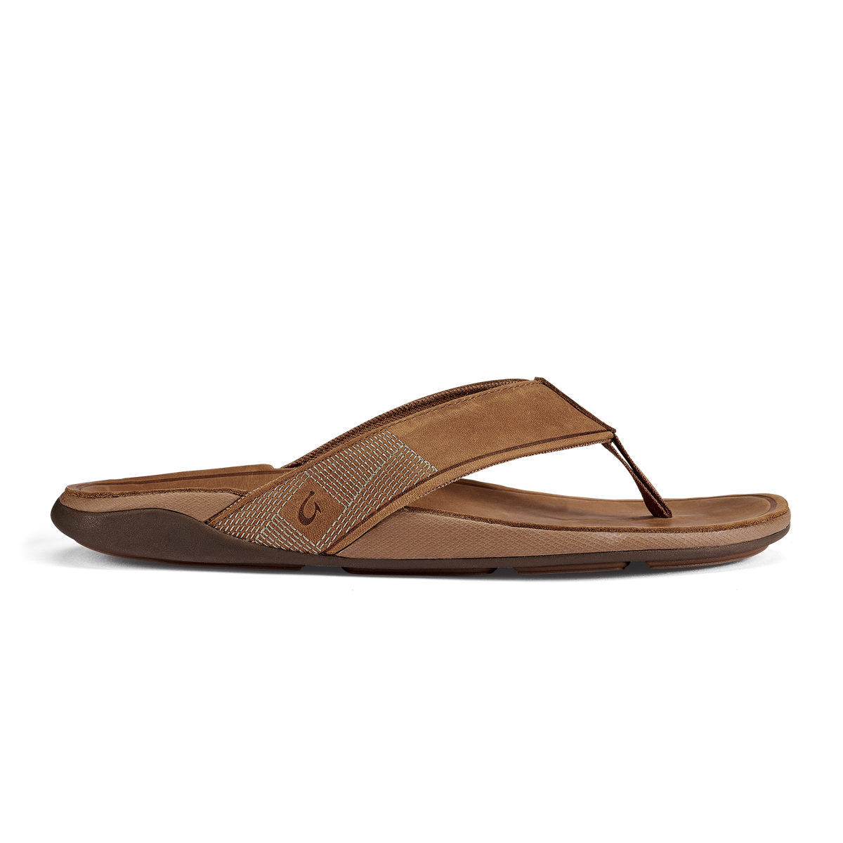 OluKai Quality - Tuahine Men's Waterproof Leather Beach Sandals - Toffee