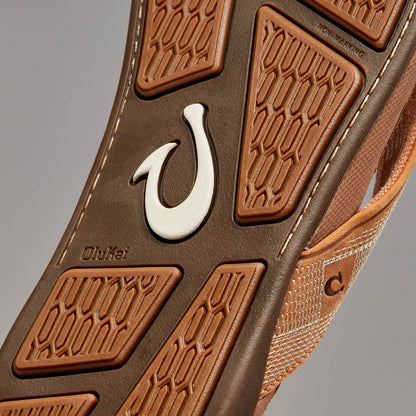 OluKai Quality - Tuahine Men's Waterproof Leather Beach Sandals - Toffee