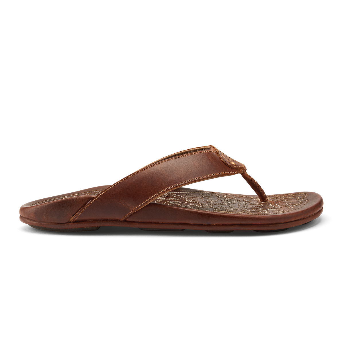 OluKai Quality - Mekila Men's Full-Grain Leather Beach Sandals - Natural