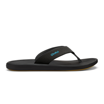 OluKai Trending - Ki‘i Men’s Water Ready Beach Sandals - Lava Rock / Bold Blue