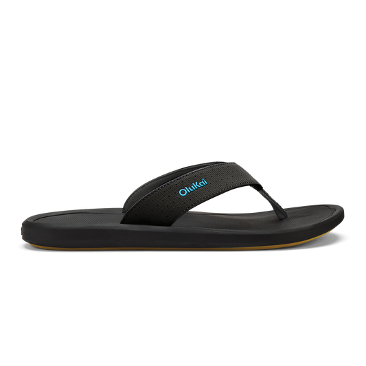 OluKai Trending - Ki‘i Men’s Water Ready Beach Sandals - Lava Rock / Bold Blue