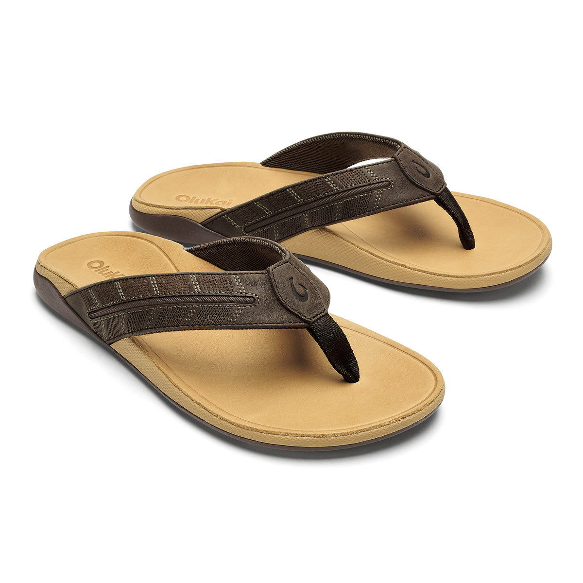 OluKai Deals - Tuahine Palm - Dk Java / Golden Sand