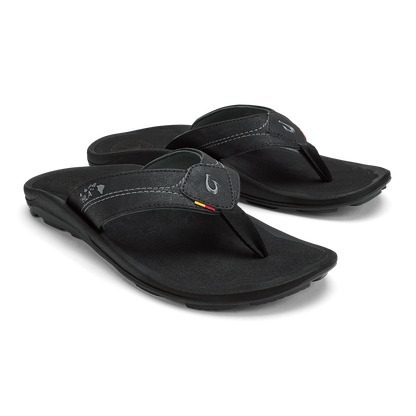 OluKai Great Value - Kīpī Men’s Comfortable Beach Sandals - Black