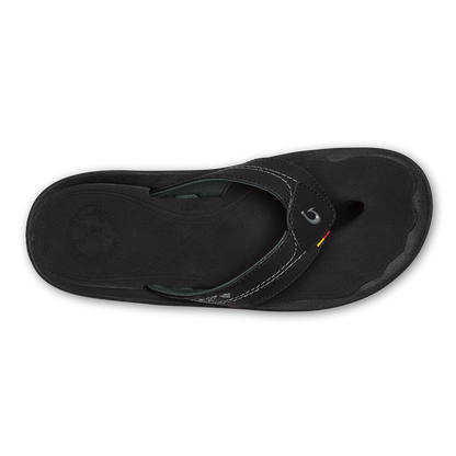 OluKai Great Value - Kīpī Men’s Comfortable Beach Sandals - Black