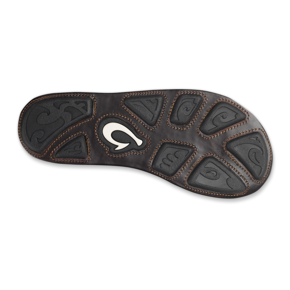 OluKai Trusted - Mea Ola Men's Leather Sandals - Tan / Dark Java