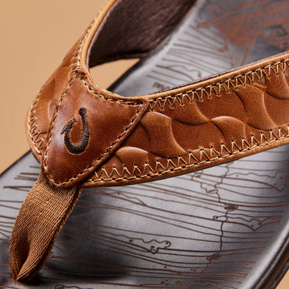 OluKai Sale - Hikianalia - Tan / Dark Java
