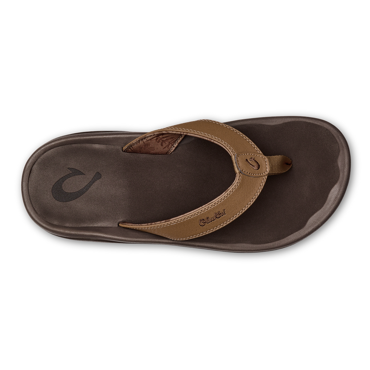 OluKai Latest - ‘Ohana Men's Best Selling Beach Sandals - Tan / Dark Java