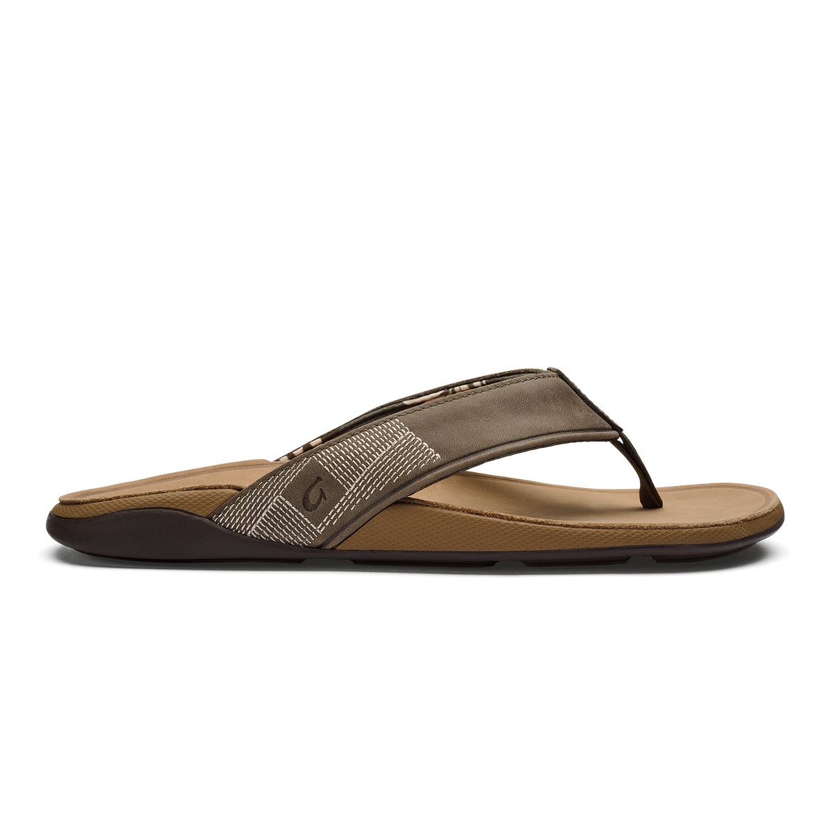 OluKai Recommended - Tuahine Men's Waterproof Leather Beach Sandals - Hunter