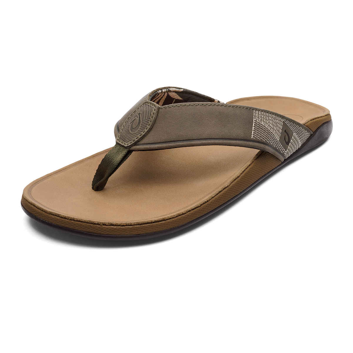 OluKai Recommended - Tuahine Men's Waterproof Leather Beach Sandals - Hunter