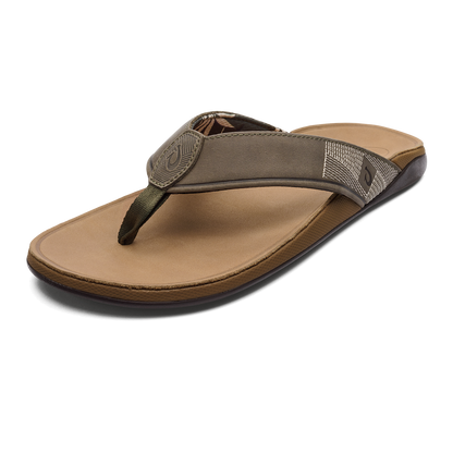 OluKai Recommended - Tuahine Men's Waterproof Leather Beach Sandals - Hunter