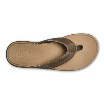 OluKai Recommended - Tuahine Men's Waterproof Leather Beach Sandals - Hunter