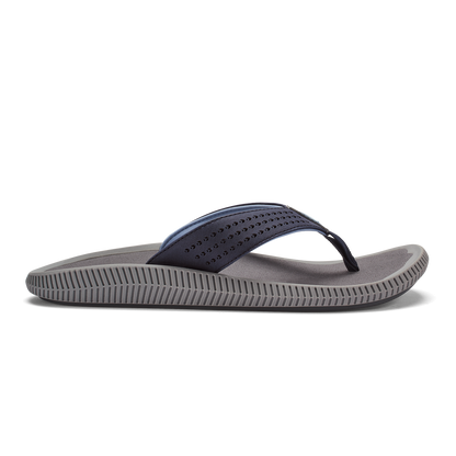 OluKai Best Seller - Ulele Men's Beach Sandals - Blue Depth / Charcoal