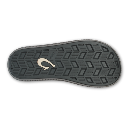 OluKai Best Seller - Ulele Men's Beach Sandals - Blue Depth / Charcoal