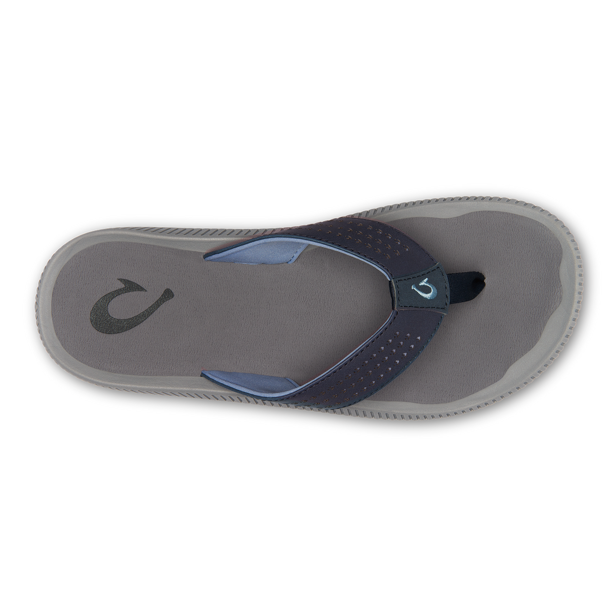 OluKai Best Seller - Ulele Men's Beach Sandals - Blue Depth / Charcoal