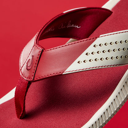 OluKai Smart Buy - Ulele - Off White / Deep Red