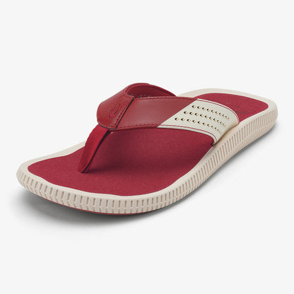 OluKai Smart Buy - Ulele - Off White / Deep Red