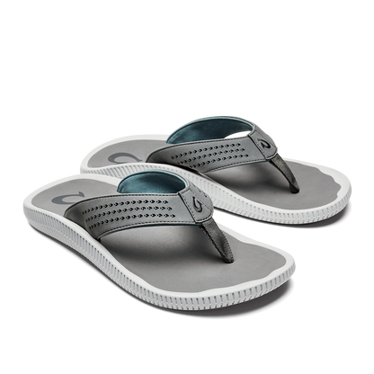 OluKai Customer Favorite - Ulele Men's Water-Ready Beach Sandals - Stone