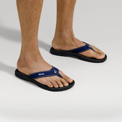 OluKai Best Price - ‘Ohana Men's Beach Sandals - Navy / Onyx