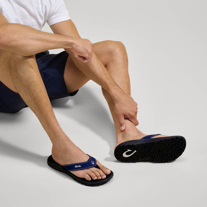 OluKai Best Price - ‘Ohana Men's Beach Sandals - Navy / Onyx