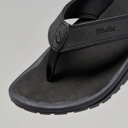 OluKai Great Value - ‘Ohana Men's Best Selling Beach Sandals - Black