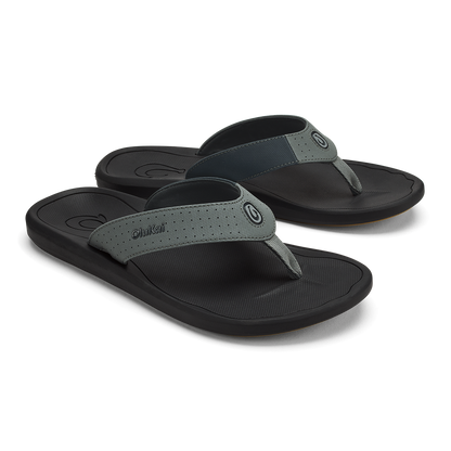 OluKai Signature - Ki‘i Men’s Water Ready Beach Sandals - Rock / Lava Rock