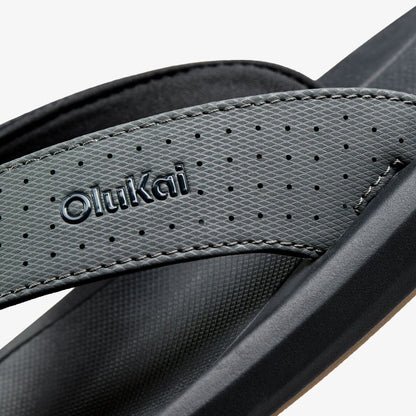 OluKai Signature - Ki‘i Men’s Water Ready Beach Sandals - Rock / Lava Rock