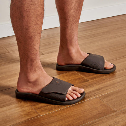 OluKai Best Seller - Nalu Slide Men's Beach Slide Sandals - Dark Java