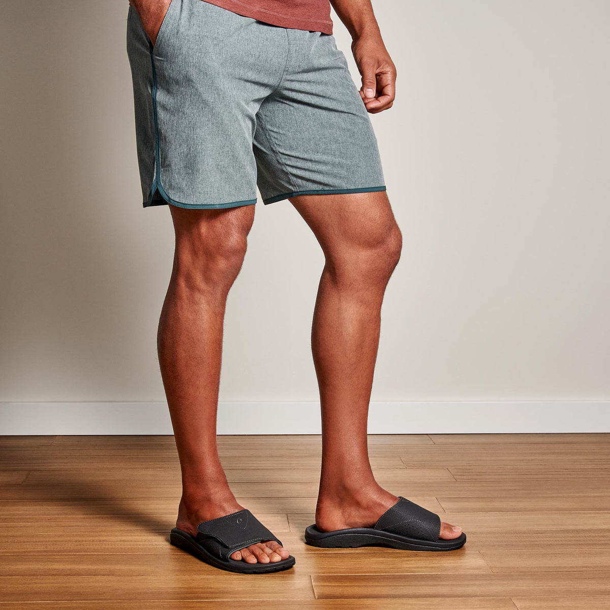 OluKai Hot Sale - Nalu Slide Men's Beach Slide Sandals - Black