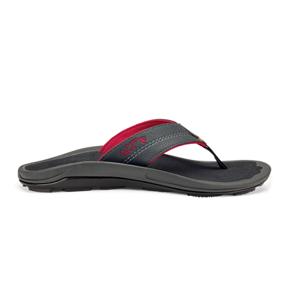 OluKai Popular - Kīpī Men’s Comfortable Beach Sandals - Dark Shadow