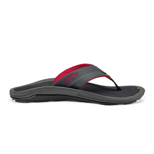 OluKai Popular - Kīpī Men’s Comfortable Beach Sandals - Dark Shadow