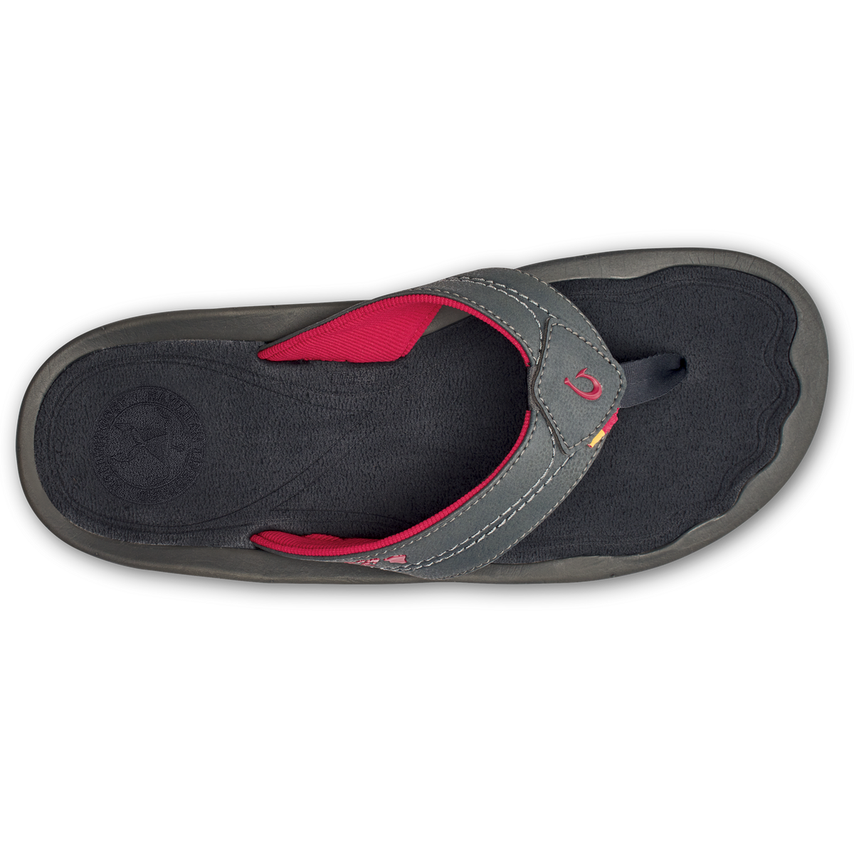 OluKai Popular - Kīpī Men’s Comfortable Beach Sandals - Dark Shadow