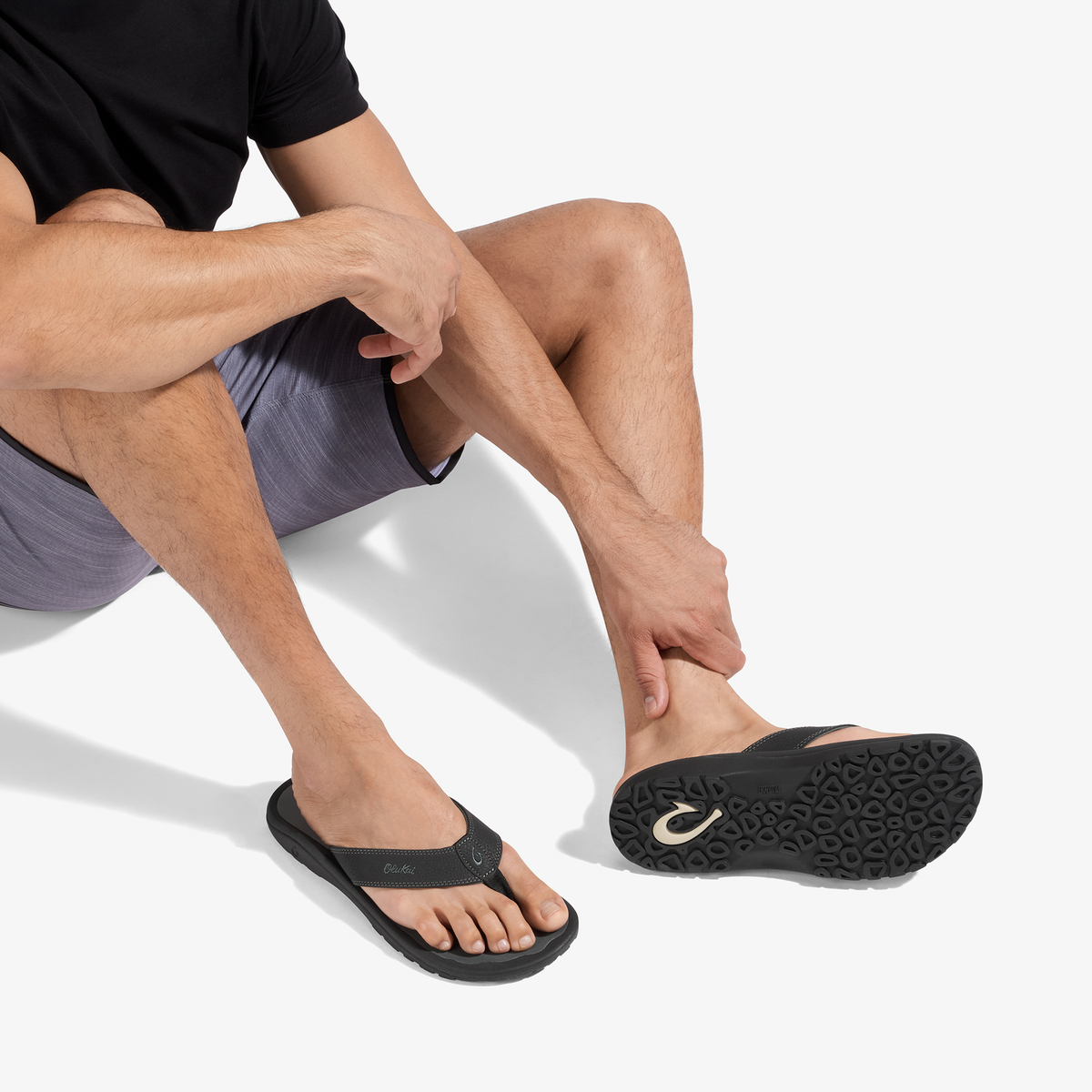 OluKai Value - OluKai ‘Ohana - Black / Dark Shadow | Men's Beach Sandals